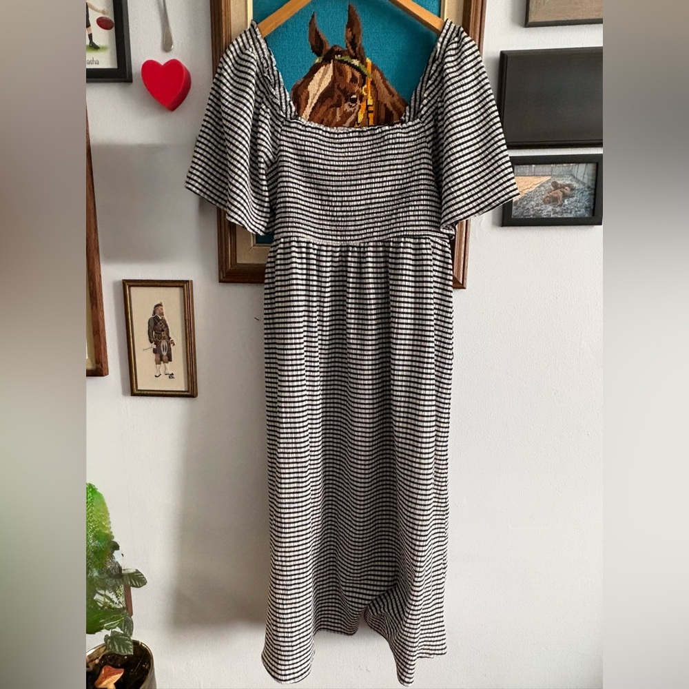 Gingham Midi Dress
